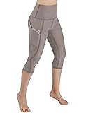 ODODOS High Waist Out Pocket Yoga Pants Tummy Control Workout Running 4 Way Stretch Yoga Leggings