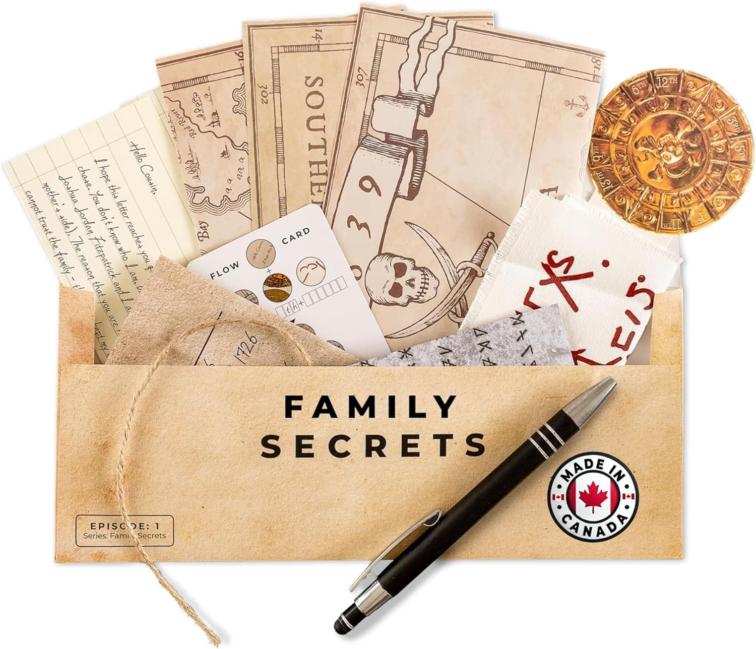 Escape Mail: Gripping Escape Room Game in an Envelope - Episode 1: Family Secrets. Immersive Storyline The Family Will Love Or for Date Night, Age 10+ (2nd Edition) — image 1
