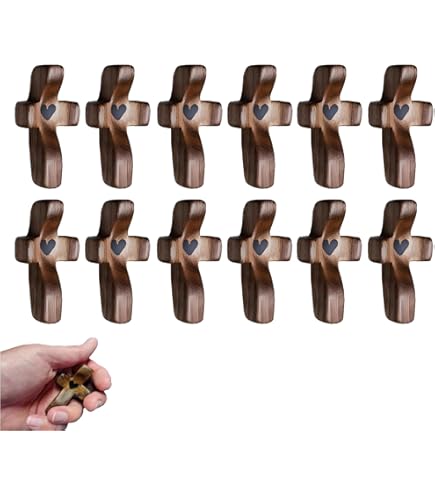 Aazon.co: Brevynx Handade 25Pcs Pocket Wooden Cross Fidget In Bulk