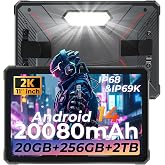 HOTWAV R9 Pro Rugged Tablet Android 14-2K 11'' 20080mAh Waterproof Tablet | 20GB+256GB/2TB SD Outdoor Tablet, 64MP+16MP Camera IP68&amp;IP69K/Dual SIM 4G/WiFi 5/Face ID, GPS/OTG/Camping Lanten/Field Work