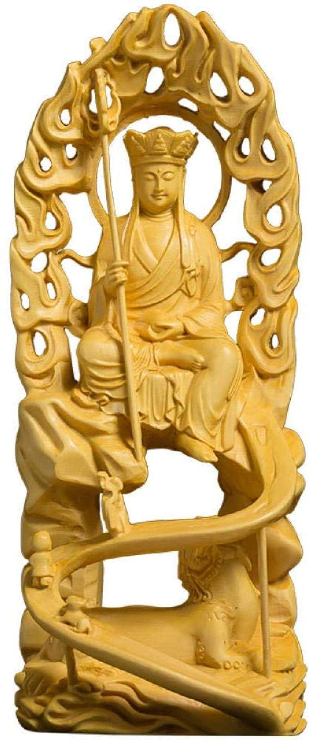 GenericBrands Statue Sculpture Decoration Solid Wood Living Room Buddha Statue Sculpture Solid Wood 