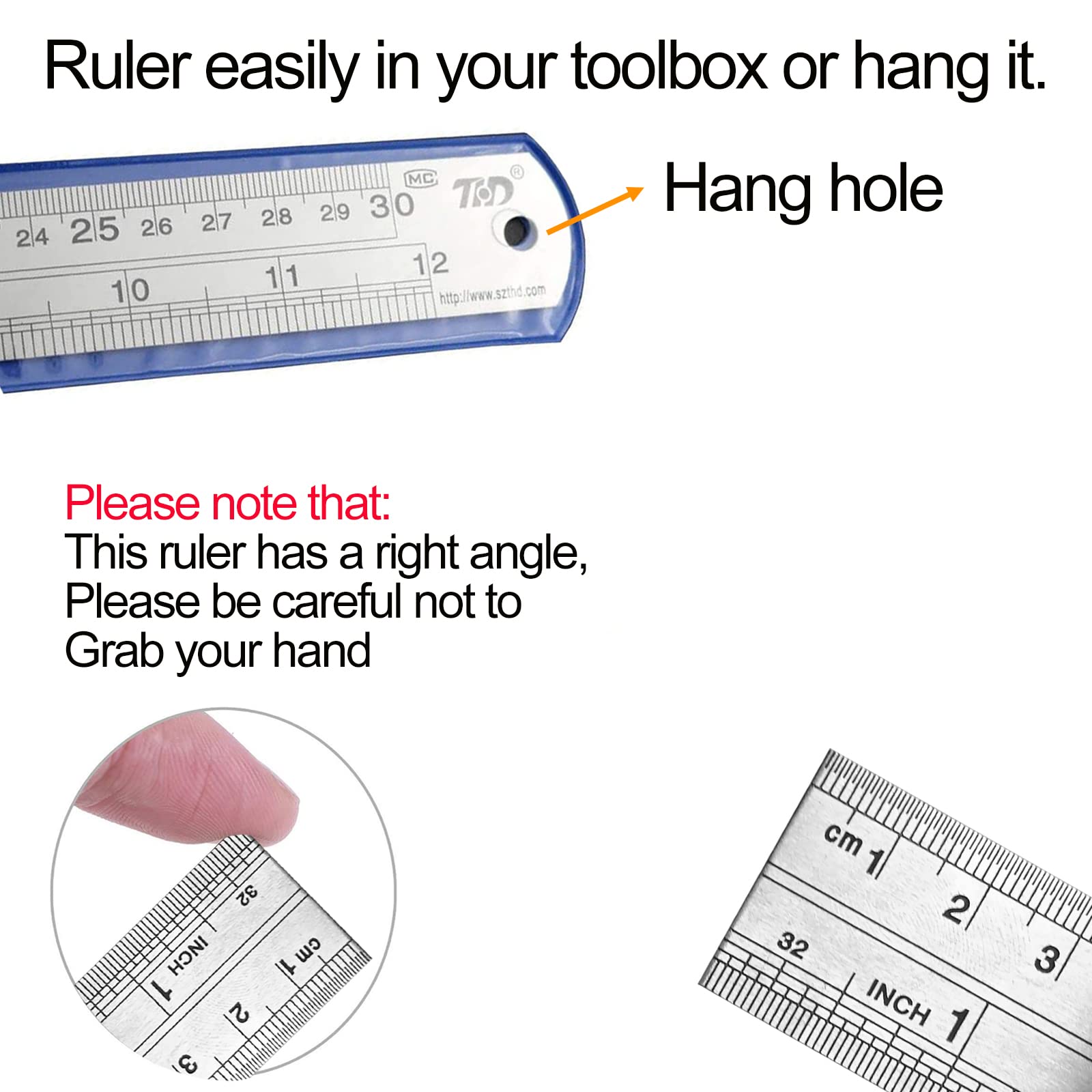 Amzshop Ruler Mua YouOKLight Metal Ruler Set, 6 inch Ruler and 12 inch Ruler. Ruler ...