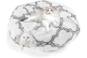 Colewin Cat Tunnel Bed,Collapsible Cat Donut Tunnel,Circle Foldable Peekaboo Cats Cave,Enrichment Cat Tube for Indoor Cats,Puppy and Pet