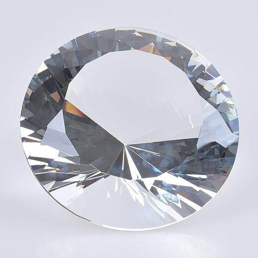 100MM 4" Crystal Diamond Paperweight Stunning Sparkling Shaped Centerpieces