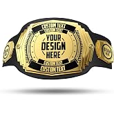 TrophySmack Custom 6lb Championship Belt, The Ultimate Trophy or Award | The Ultimate Trophy or Award. Wrestling Style Design, 52 x 10 in Title, 5 Solid Metal Plates. Built for Loud Celebrations