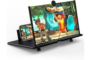 HONBUTY 16" Screen Magnifier for Smartphone –3D HD Mobile Phone Magnifying Projector Screen Enlarger for Movies, Videos, and Gaming–Foldable Phone Stand with Screen Amplifier–Supports All Cell Phone