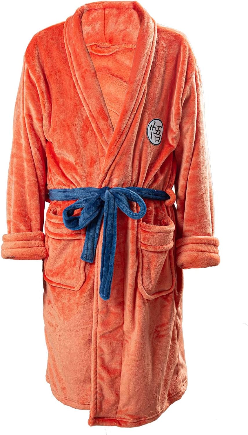 Kids DBZ Flannel Bathrobe Son Goku Sleepwear Robe Pajamas Halloween Cosplay Costume,46 Years