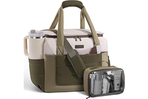 LOVEVOOK Weekender Bags for Women,Carry on Duffle Bag for Travel, Water-resistant Gym Bag with Wet Pocket,Overnight Travel Bag (Been Green, L)