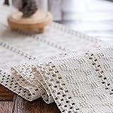 Weldomcor Macrame Table Runner Cream Beige Boho 30x180 cm with Tassels view 5