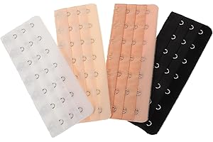GATHINESS 7 Hook Bra Extenders Set, Stainless Steel Back Closure with Elastic Extension Straps, Multi-Color