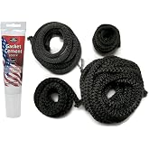 Midwest Hearth Gasket Kit 3419 for Vermont Castings Encore, USA Made | Fits Defiant Encore 2190/2140/0028, Encore Non Cat 1450 &amp; 2550, Graphite-Impregnated, 2000F Cement Included