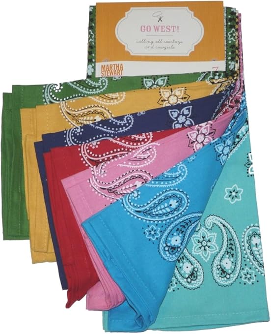 Martha Stewart Go West Bandana Print 7 Piece Kitchen Towel Set
