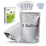 50pcs 1 Gallon Mylar bags with Oxygen Absorbers