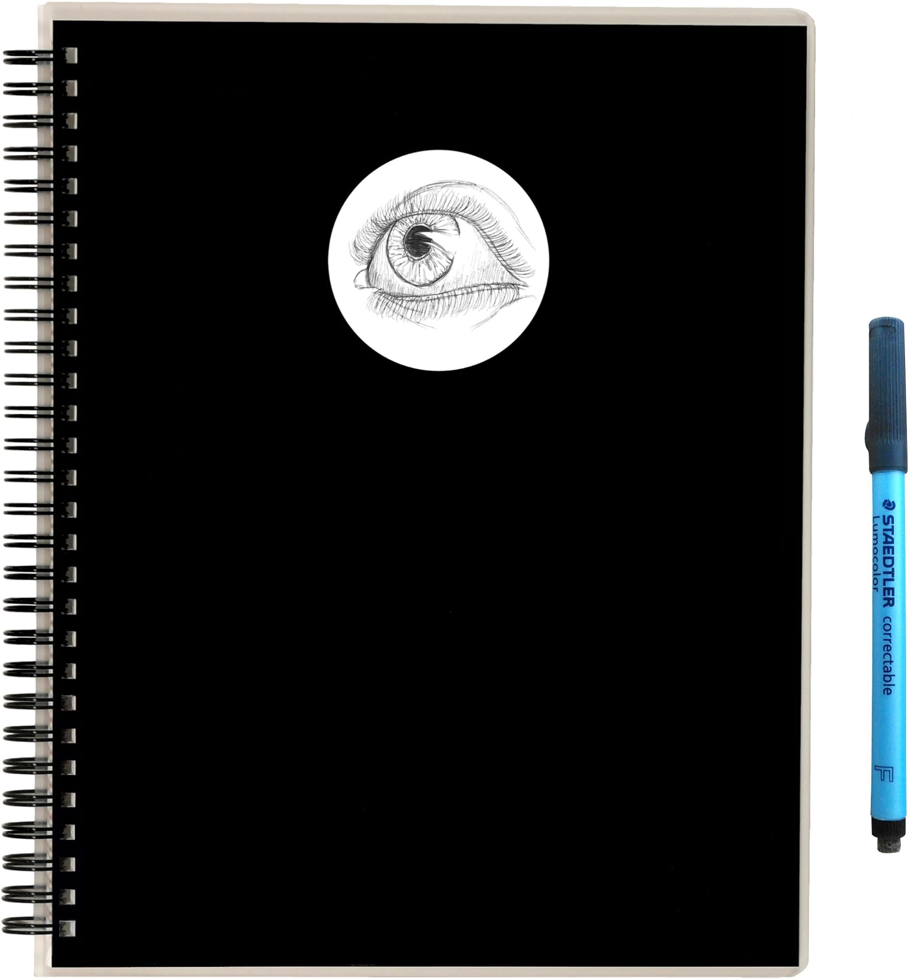 Scrubby Reusable Whiteboard Notebook — Large Size (8" x 10") — Eye I Cover