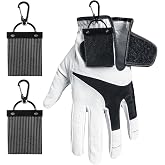 FINGER TEN Golf Glove Holder Grabber with 360&deg; Metal Clip | Value 2 Pack Quick Clip Design, Double-Sided Stable Holder, Universal Golf Bag Fit, Keeps Golf Gloves Organized