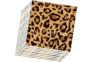 BHNACIER Animal Leopard Party Napkins for Jungle Animal Party Supplies Safari Leopard Print Paper Napkins Animals Themed Luncheon Disposable Paper Napkin Safari Themed Birthday Supplies(40 Pcs)