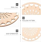 EXCEART Wooden Wire Board for Cross Stitch Thread Organization - Brown view 5