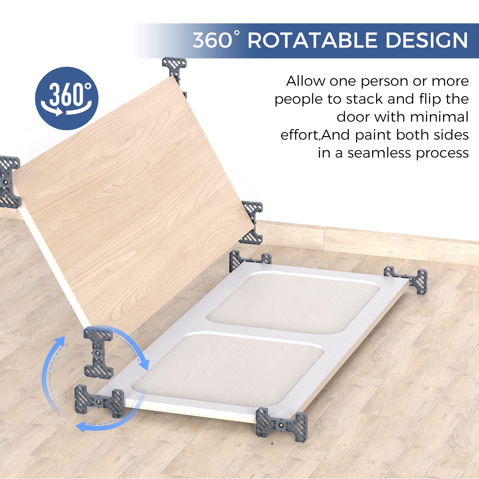 Saker Paint Racks, New Magic Racks, Door Painting Drying Rack for Cabinet Doors, Paint Interior or Exterior Doors Trim & Kitchen Cabinet Doors for Stacking System (Pack of 8)