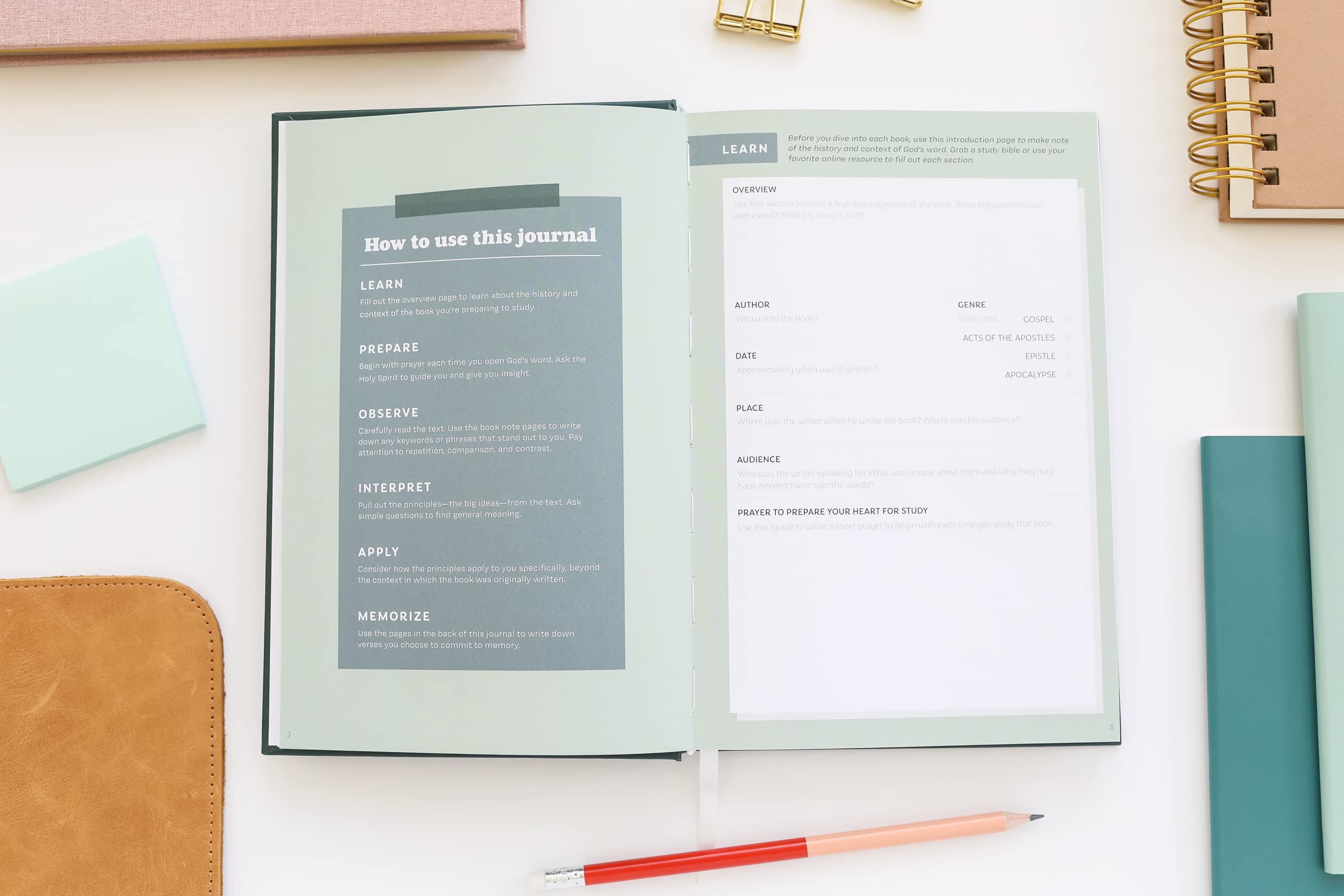 The Bible Journal: New Testament Bible Journaling Notebook | Track Daily Readings, Record Bible Verses and Write Prayers | Inspirational Christian Notebook w/Ribbon, 240 pages
