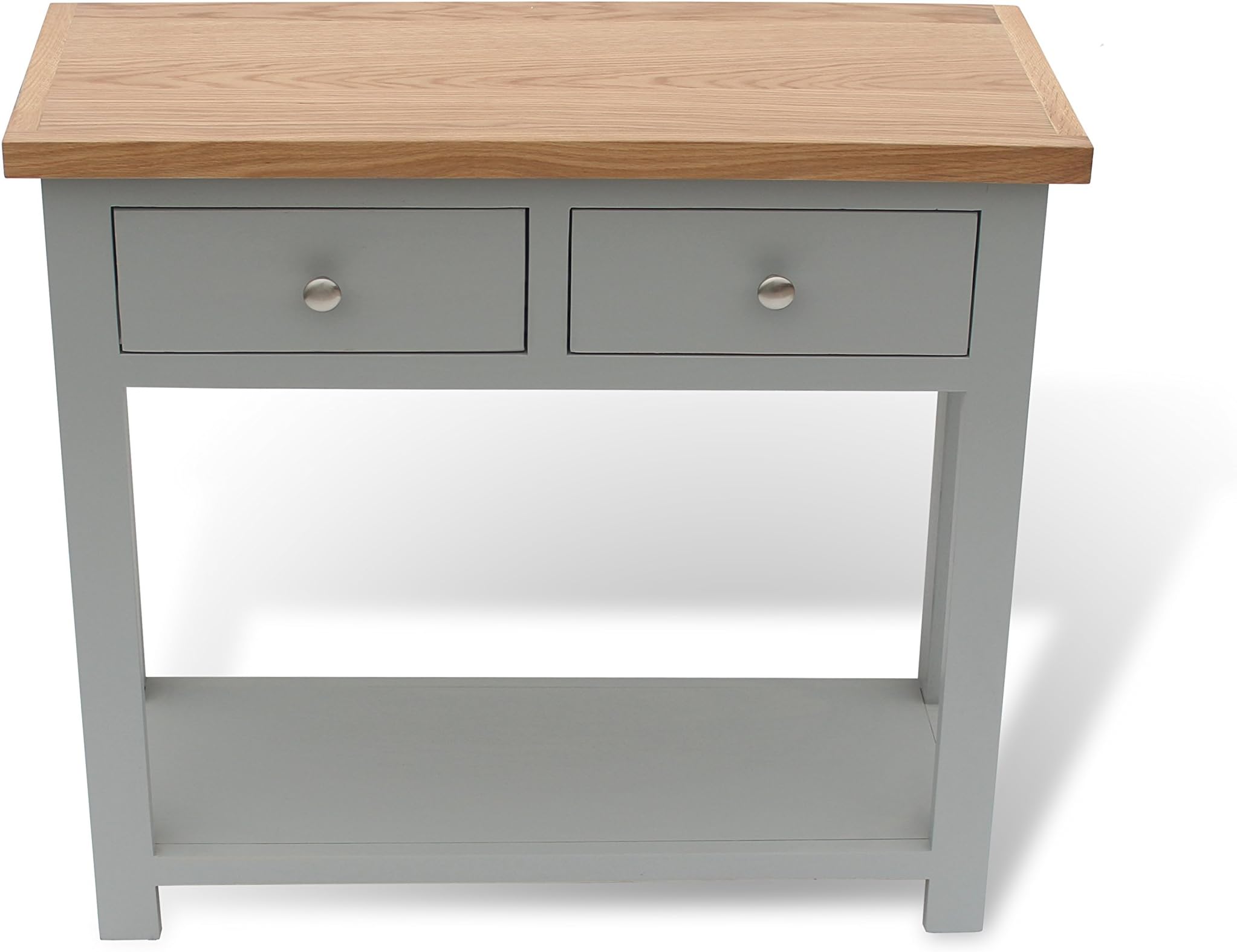 GREYSTOKE PAINTED OAK CONSOLE TABLE/HALL TABLE/SOLID WOOD/TELEPHONE TABLE / 2 DRAWER