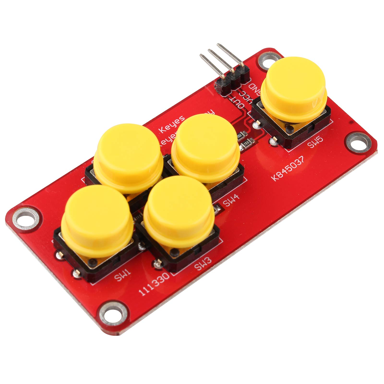 HALJIA AD Keyboard Simulate Electronic Building Blocks 5 Key Module Analog Button Compatible with Arduino Sensor Expansion Board