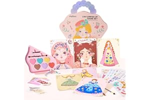 MiDeer 4-in-1 Dress Up Game Set,Princess Fantasy Makeup,Fantasy Dress-Up Kit,Cosmetics and Fashion Fun,Creative Role-Playing Adventure,Glamorous Makeup Ensemble,Princess Costume Accessories