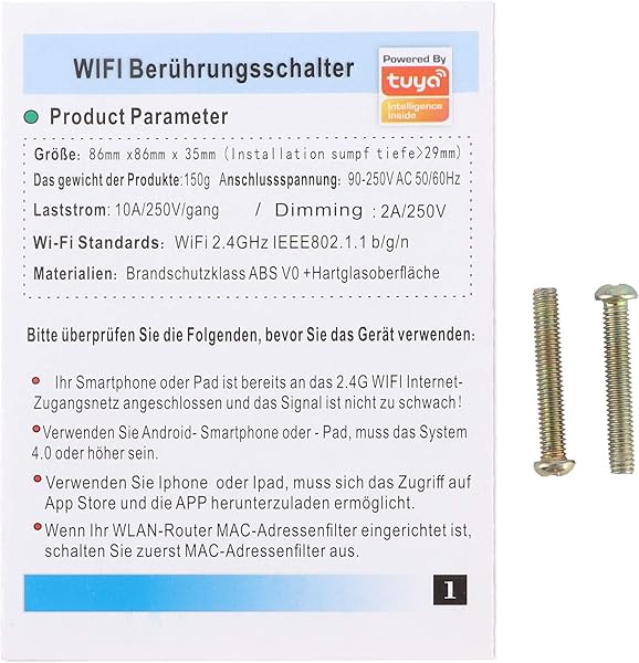 Smart Switch Smart WiFi Light Switch Funciona con Alexa Echo dot Google Home IFTTT Roqi y iOS Siri corriente nominal de 10A certificacin de producto CE FCC y ROHS estndar britnico material