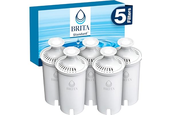 Brita Standard Replacement Filter, Reduces Contaminants while keeping healthy minerals, Certified by WQA to reduce Chlorine f
