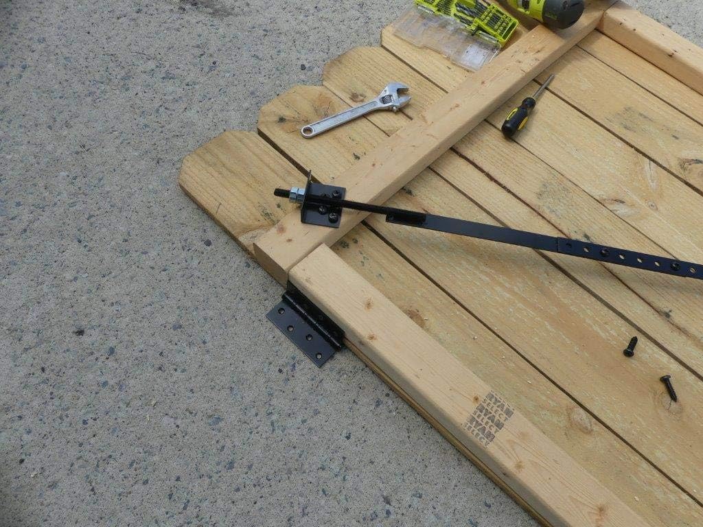 Hardware Included for Wood Gates AntiSag Gate Brace Kit 100 Steel