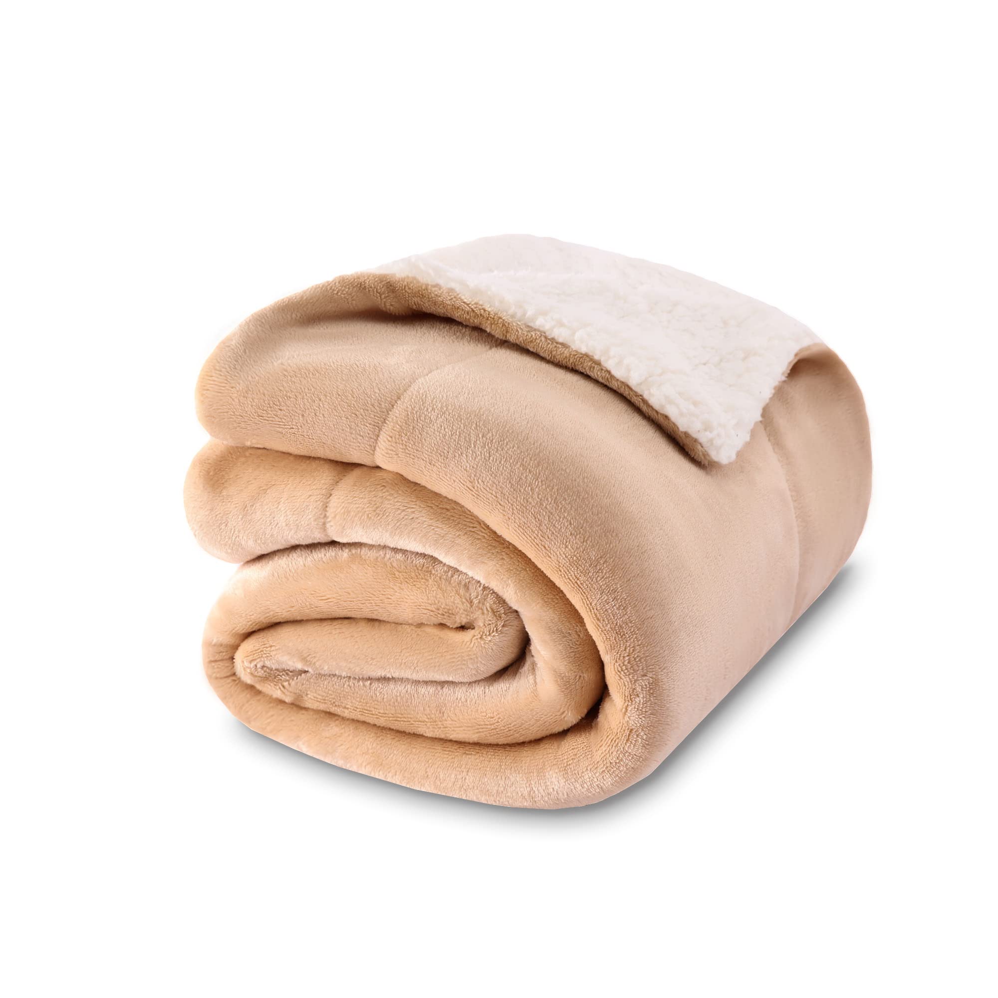 Photo 1 of NANPIPER Baby Sherpa Blanket,Warm Toddler Throw Blanket,Soft Newborn Fleece Blanket for Winter (Beige,30x40 inches)