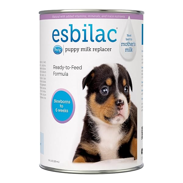 PETAG ESBILAC PUPPY MILK REPLACER LIQUID – 11 OZ – READY-TO-FEED PUPPY FORMULA WITH VITAMINS FOR PUPPIES NEWBORN TO SIX WEEKS OLD – EASY TO DIGEST