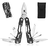 Multitool Pliers 13 in 1, Stainless Steel Multi Tool Pliers Pocket Knife with Safety Lock for Camping Survival Hiking DIY Gif