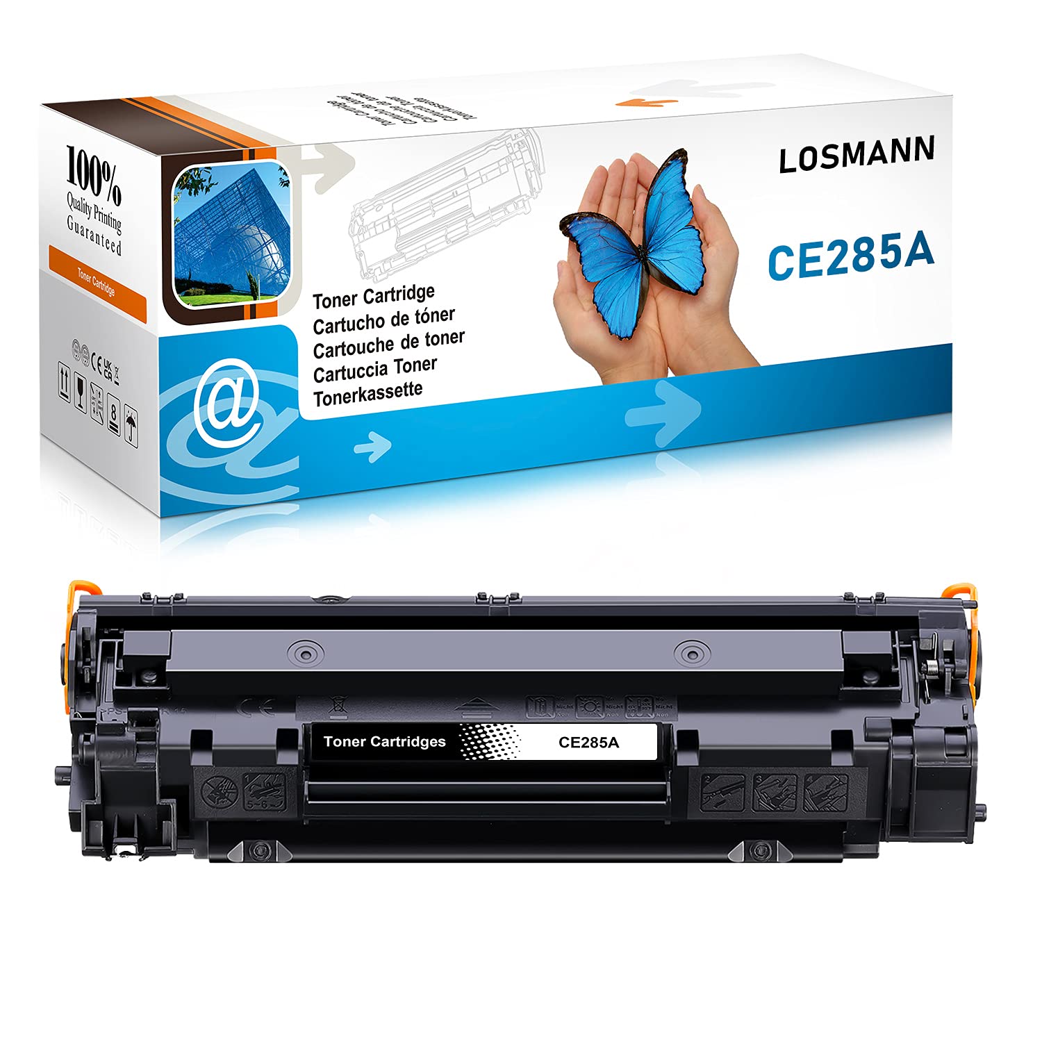 LOSMANN Toner Cartridge Replacement for HP 85A CE285A Compatible with Laserjet Pro M1136 M1130 M1132 M1134 M1212 M1212NF M1213NF M1132MFP M1217NFW M1134MFP M1136MFP P1102W P1102 P1100 P1106 (1 Black)