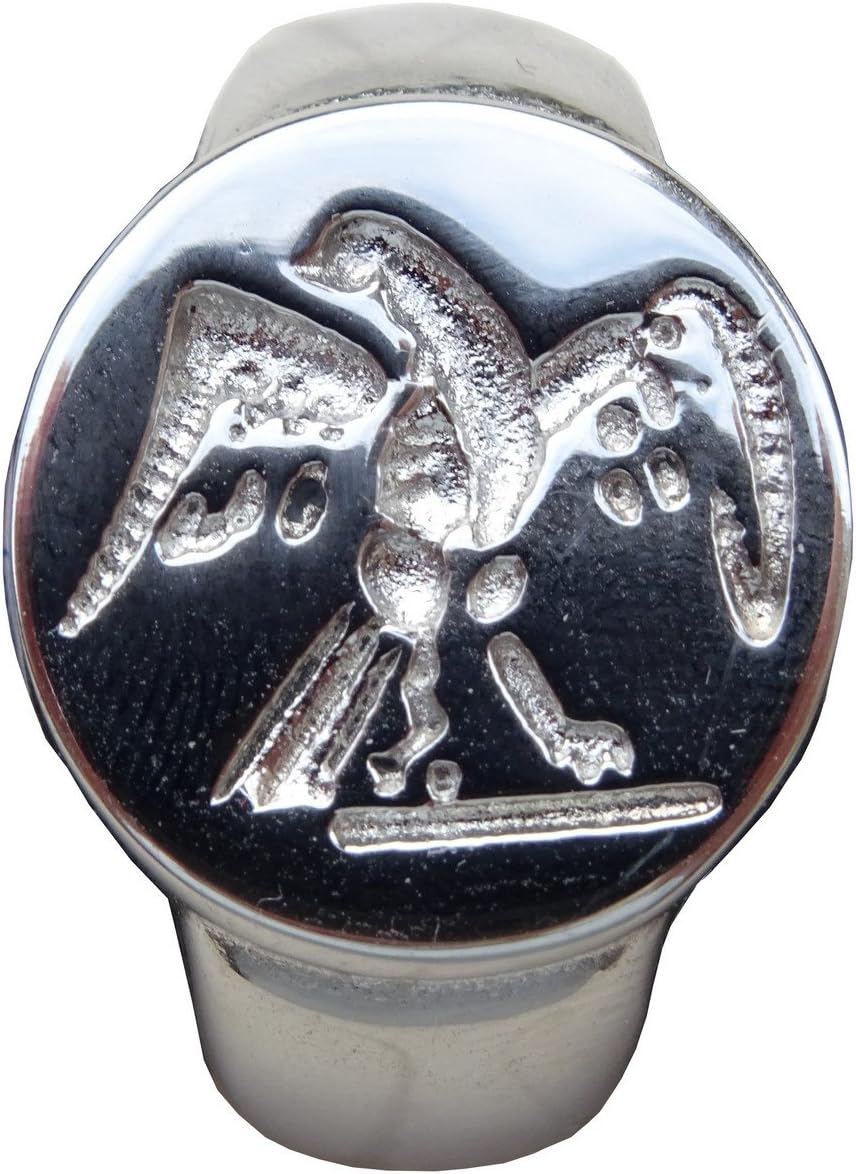 Roman Legion Eagle Beautiful Ring Seal Silver Size: 68 (UK : Z)