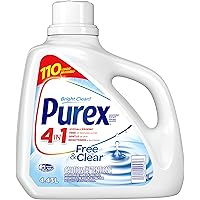 Purex Free and Clear Liquid Detergent for Sensitive Skin, 4.43 Liters (Packaging May Vary)