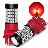 PHINLION 3156 3157 LED Red Brake Light Bulbs Super