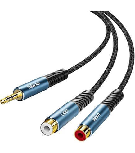 Amazon.com: Tisino 3.5mm TRS Aux to 2 RCA Audio Cable Adapter Aux
