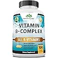 NaturaLife Labs A Higher Standard Vitamin B Complex with Vitamin C and Folic Acid - B12, B1, B2, B3, Vitamin B5 Pantothenic Acid, B6, B7, B9 - Nervous System Support 100 Veggie Capsules
