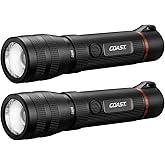 Coast G60R 1000 Lumen Waterproof Rechargeable LED Flashlight, 2-Pack