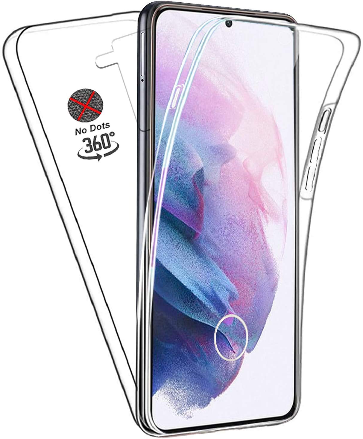 DN-Technology Clear Case for Samsung Galaxy S21 Plus 6.7" 360° Full Protection Front & Back Phone Case Silicone Cover Transparent