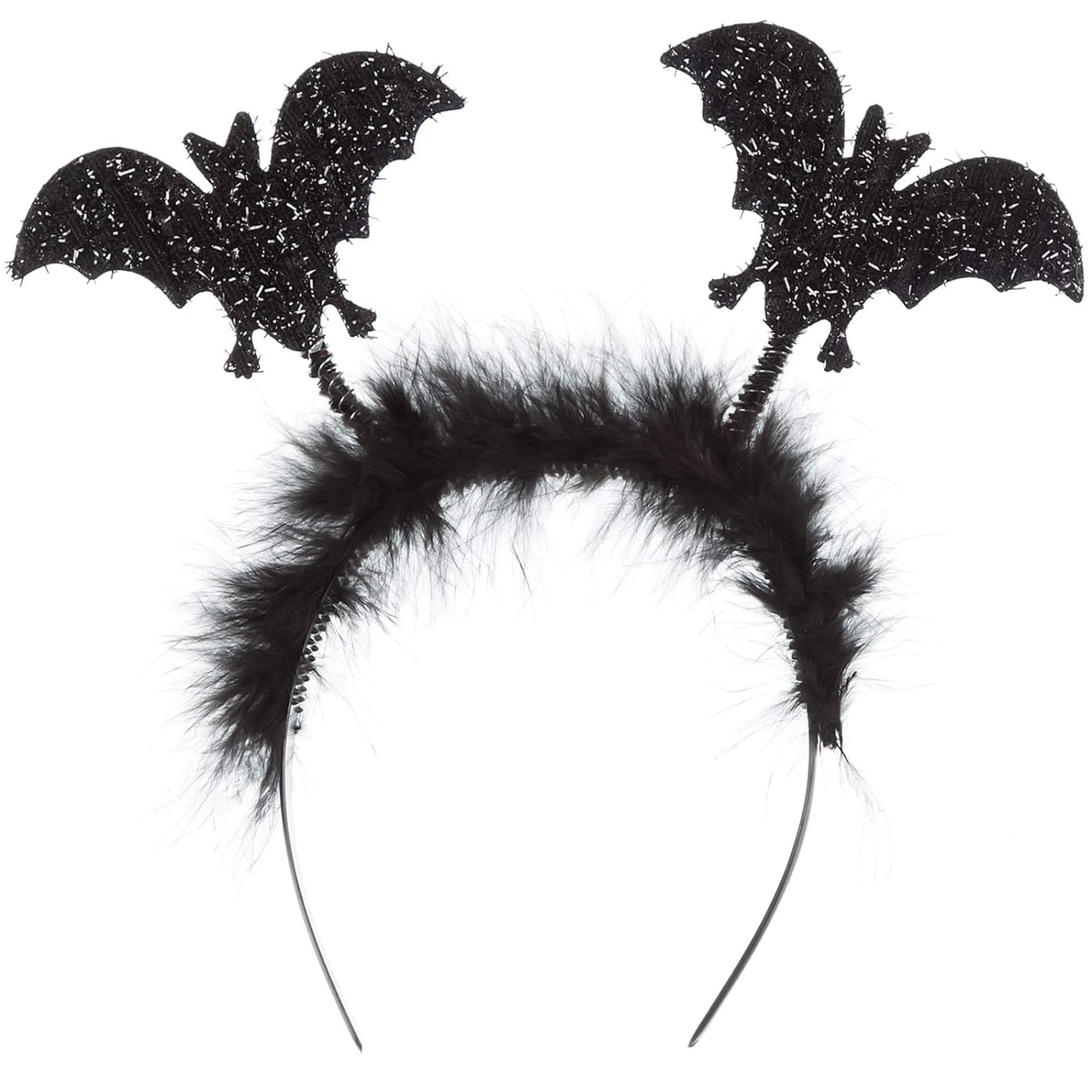 Sparkly Bat Headband Kids and Adults - Black Glitter Bat Halloween Headband Boppers for Kids and Adult Halloween Costume Accessories - Fancy Dress Hair Bands