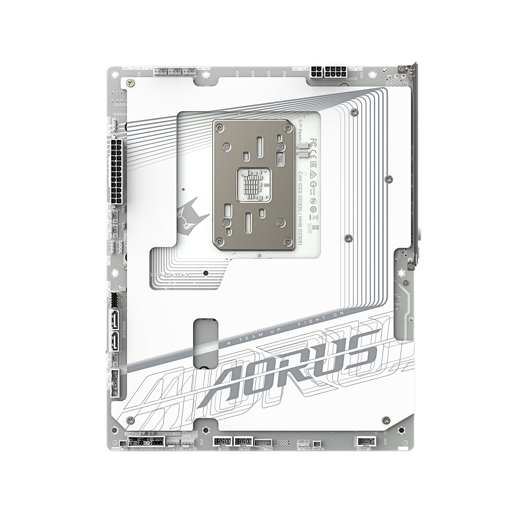 GIGABYTE X870 AORUS Stealth ICE AMD AM5 Motherboard, ATX, DDR5, 4X M.2, PCIe 5.0, 2xUSB-4,USB-C, WIFI7, 5GbE LAN, EZ-Latch