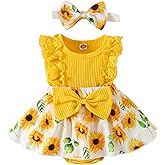 Mubineo Baby Girl Summer Clothes Outfits Sleeveless Lace Floral Romper Dress Newborn Outfit
