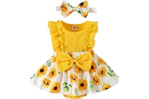 Mubineo Baby Girl Summer Clothes Outfits Sleeveless Lace Floral Romper Dress Newborn Outfit