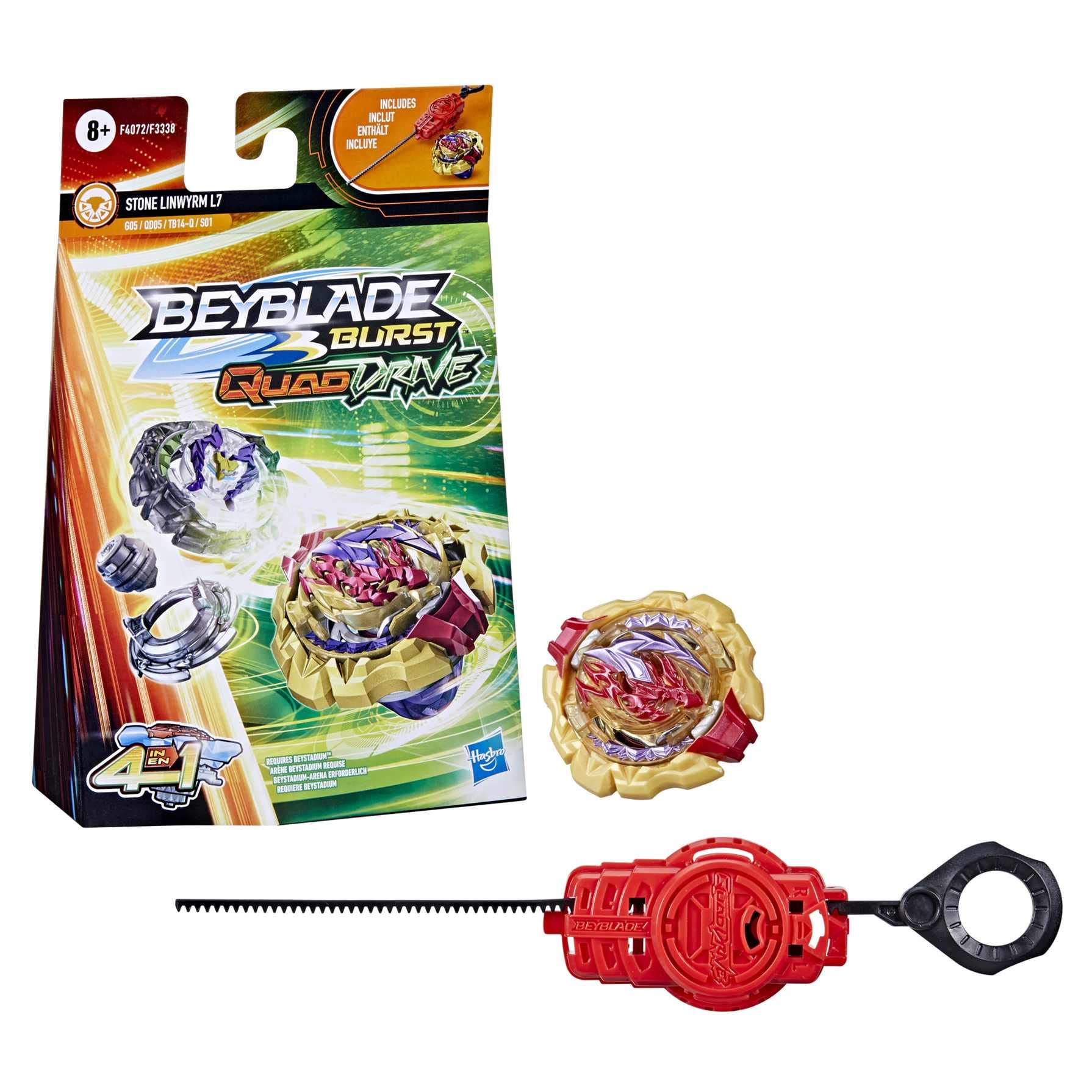 Hasbro - Beyblade Quad Drive Pack Spinning Top and Launcher, Multicolor (F3338EU4)