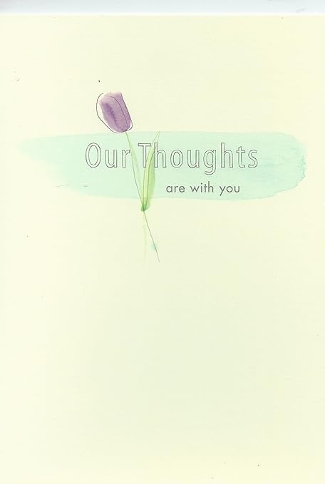 I Nostri Pensieri Con Lei Sincere Condoglianze Sulla Scheda Di Perdita Amazon It Casa E Cucina