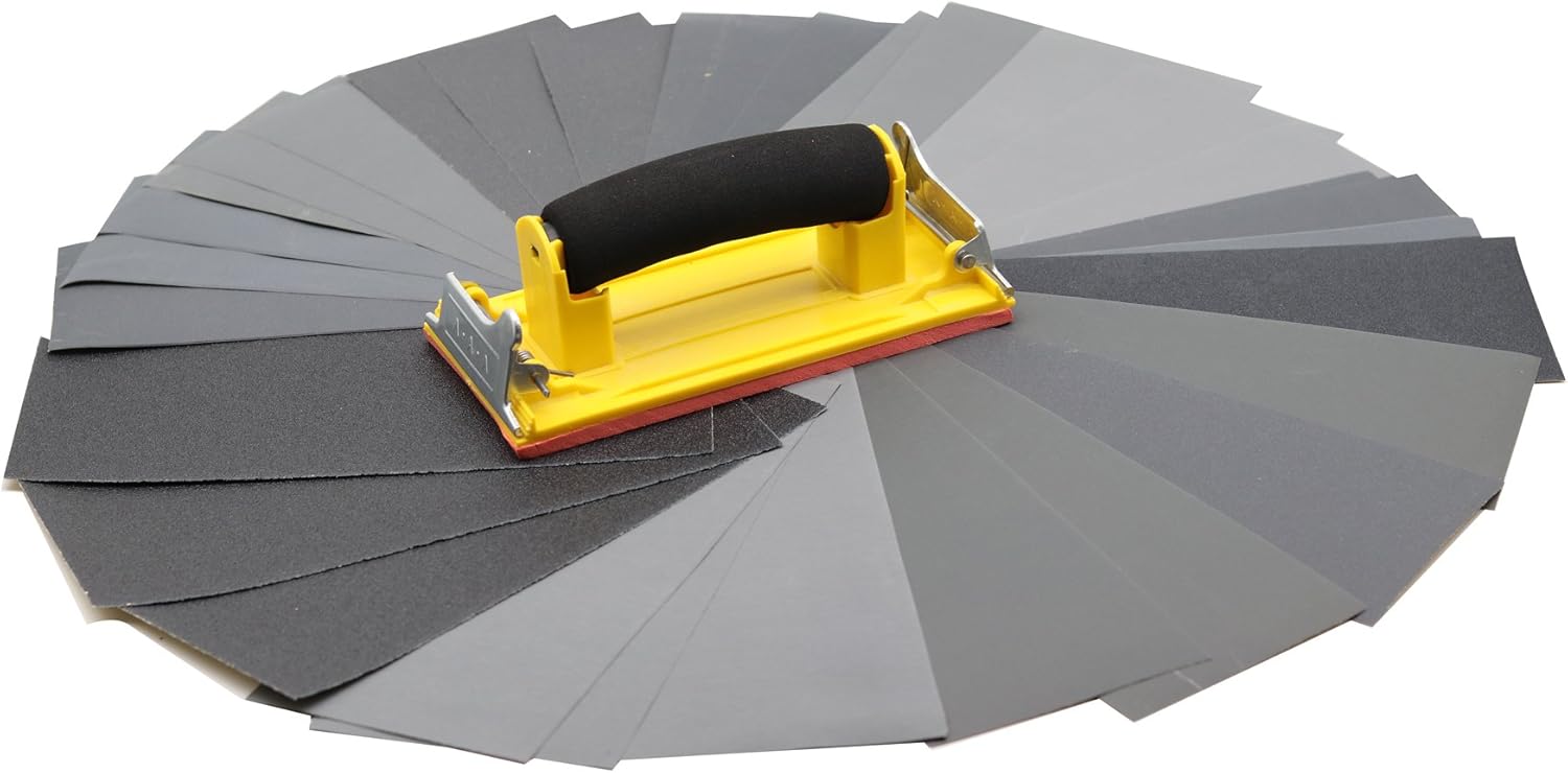 Wet and Dry Fine Medium and Coarse Grits Sandpaper, 23 x 9 cm 45 Sheets