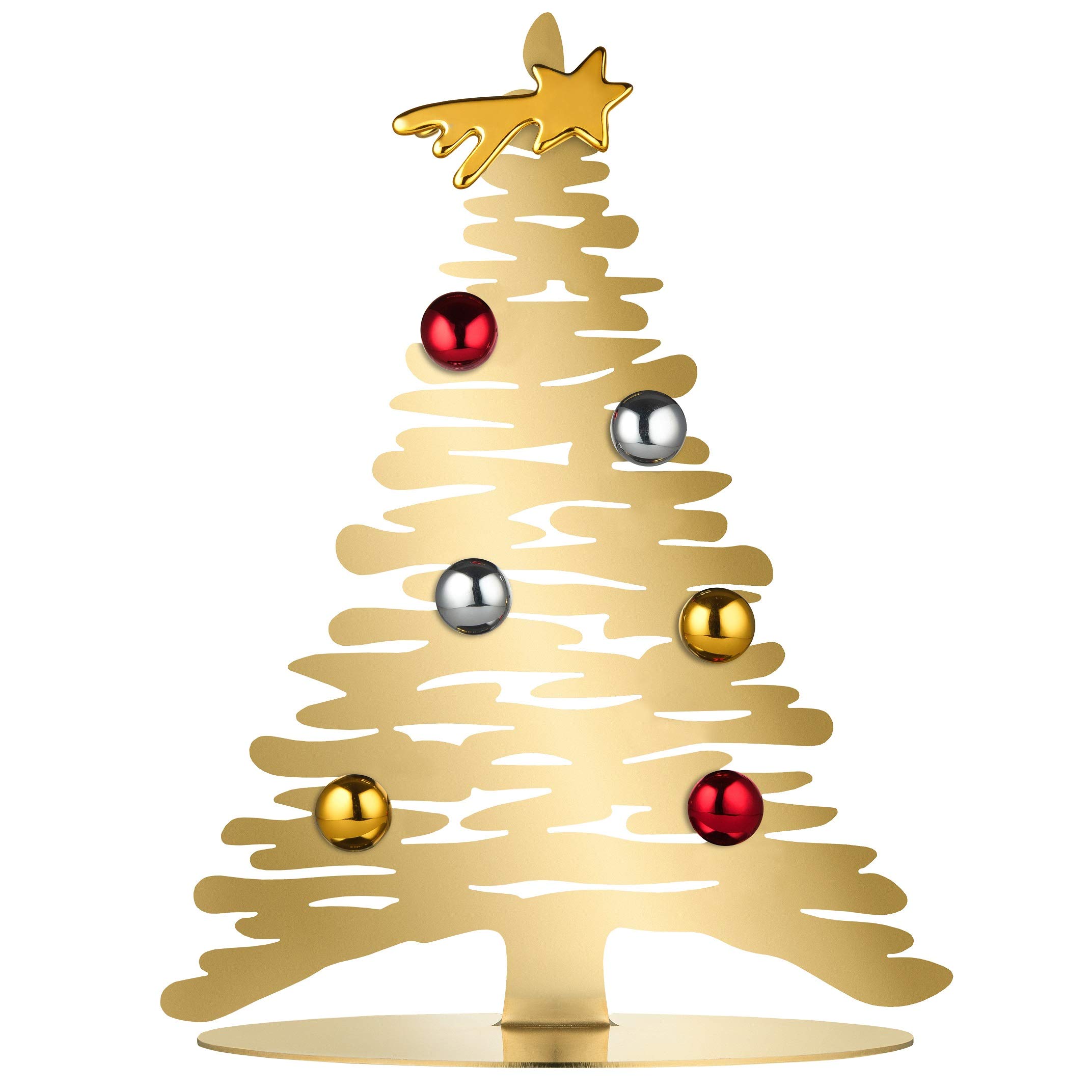 Alessi Bark For Christmas Bg06/30 Gd - Design Christmas Ornament In Steel Aisi 430, Gold Plated With Magnets In Porcelain