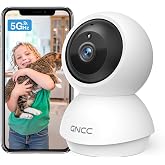 GNCC 2K Security Camera Indoor, 5G WiFi Cameras for Home Security,Phone App | AI Motion Tracking,Night Vision, Smart detection and alerts,SD Card or Paid Cloud, WiFi Security Camera for Pet/Elderly/Nanny