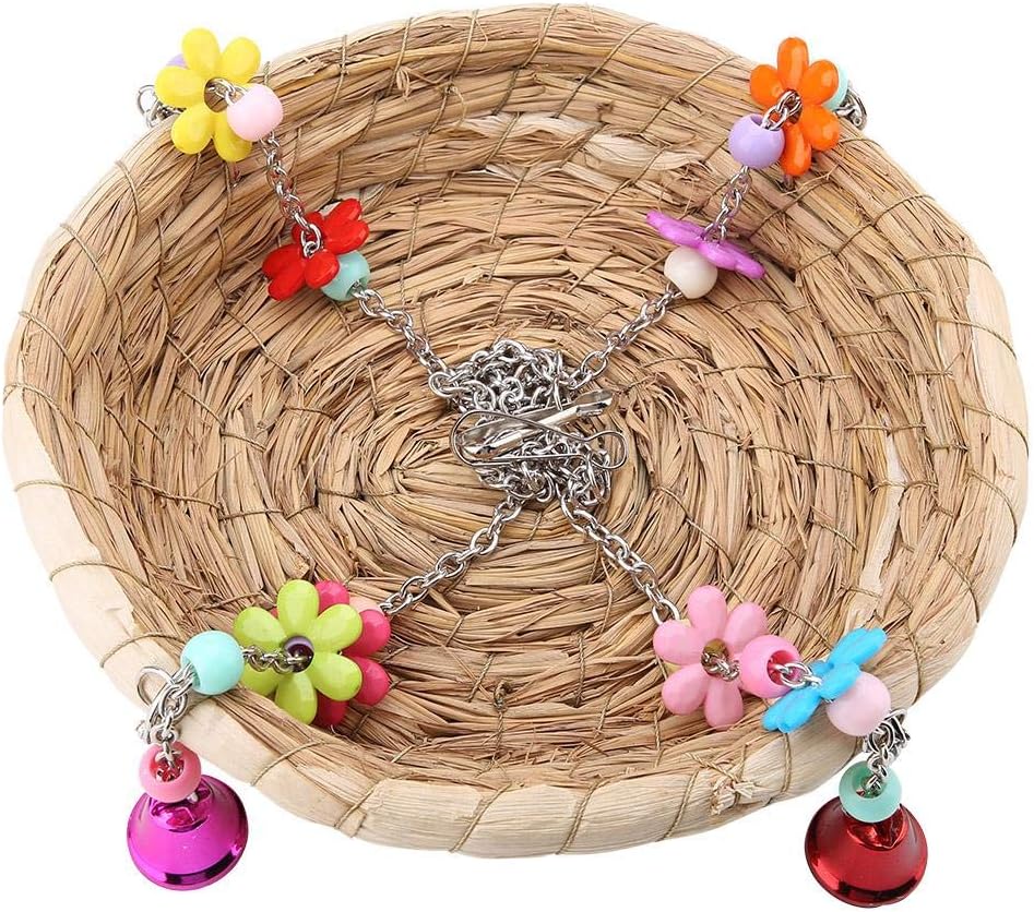 TOPINCN Parrot Swing Nest Safe Straw Durable Safe Non-Toxic Reusable Durable Bird Lovebird Bite Toy Basket Bed Hanging On Birdcage - Image 4